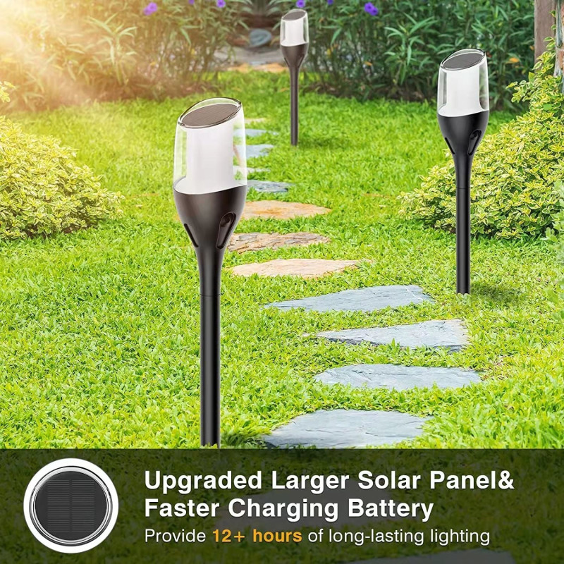 Solar Flame Bollard Light