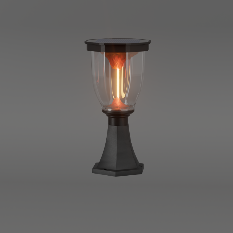 Solar Lava Pillar Light
