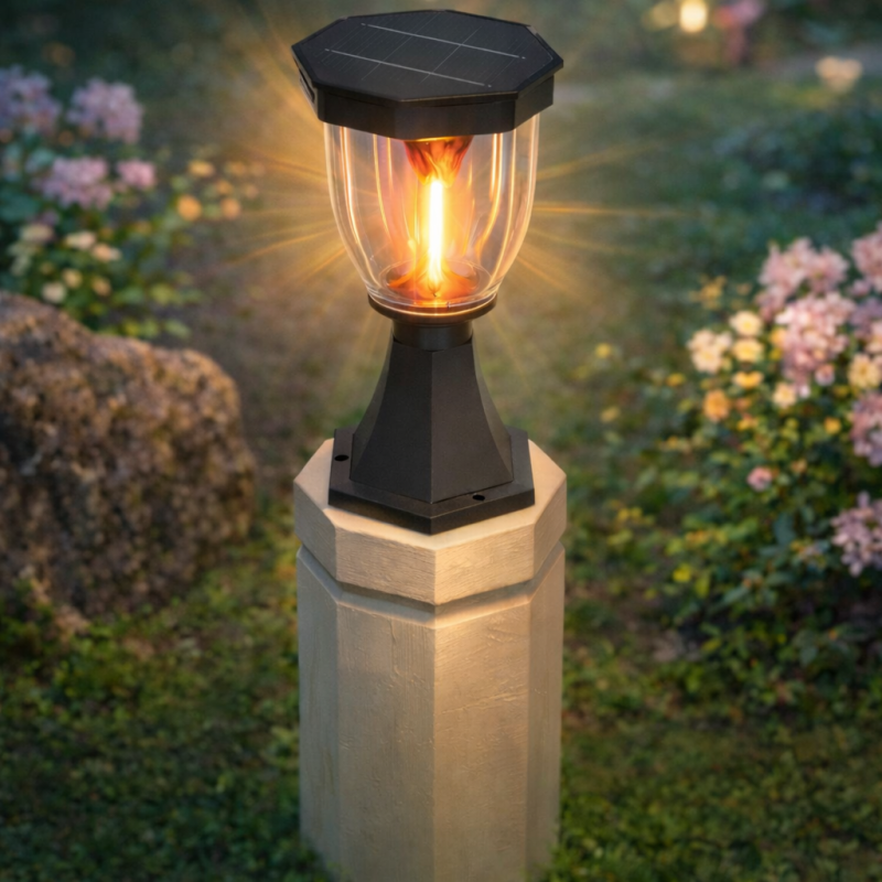 Solar Lava Pillar Light