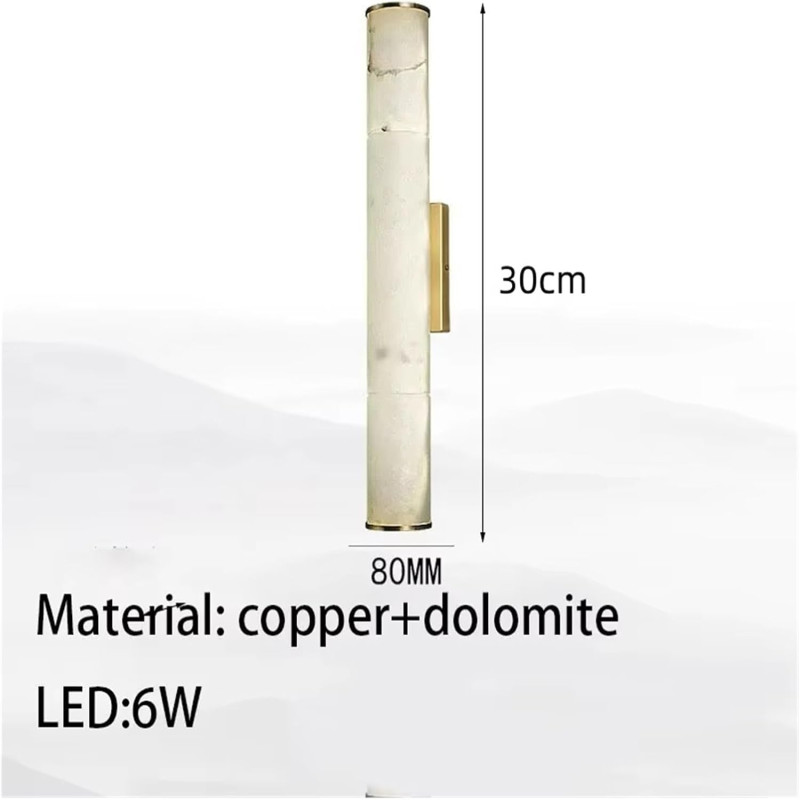 Marble Cylindrical Lamp