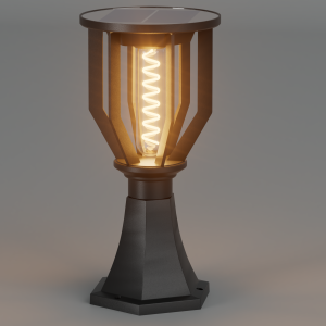 Solar Glow Pillar Light