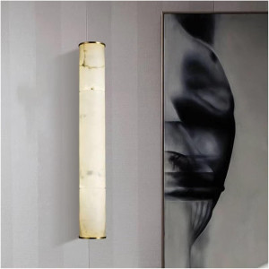 Marble Cylindrical Lamp