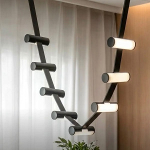 Wave Leather Chandelier