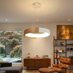 Graceful Woodgrain Pendant