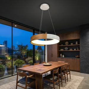 Graceful Woodgrain Pendant