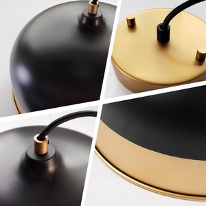 Black Gold Bowl Pendant