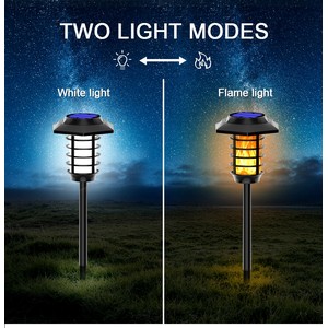 2 in 1 Solar Flame Lamp