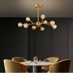 Golden Crystal Chandelier