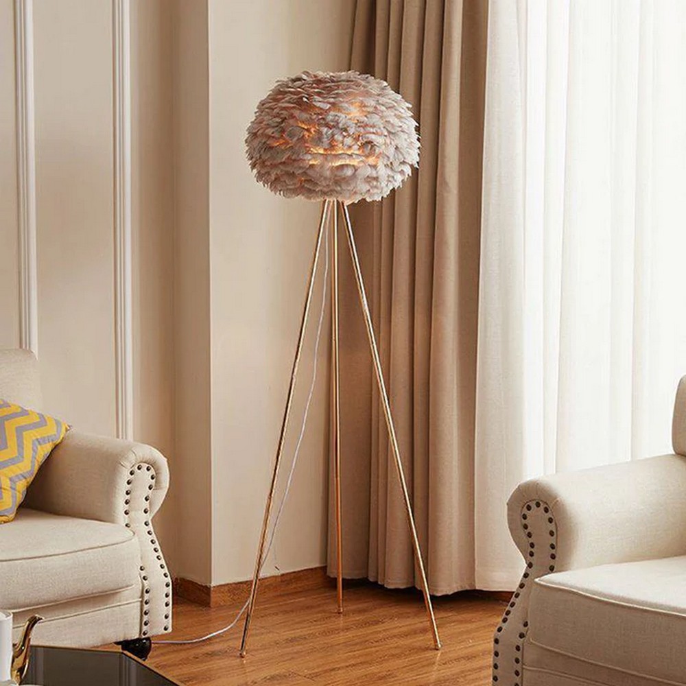 Tripod Feather Floor Lamp