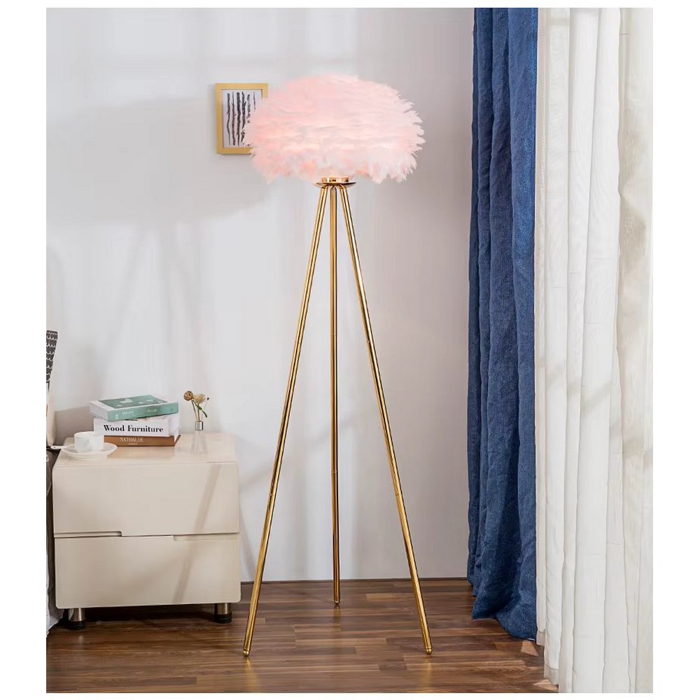 Tripod Feather Floor Lamp