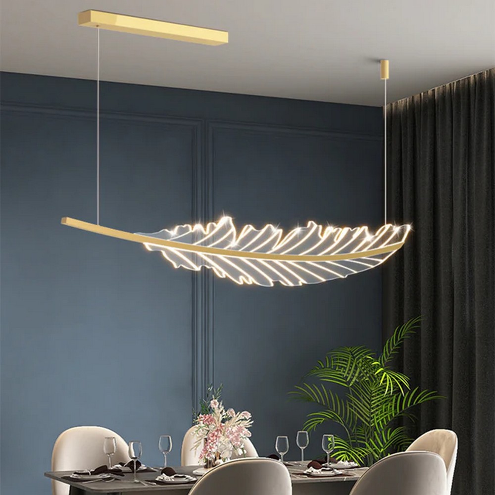 Golden Leaf Shaped Pendant