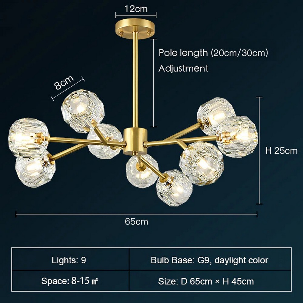 Golden Crystal Chandelier