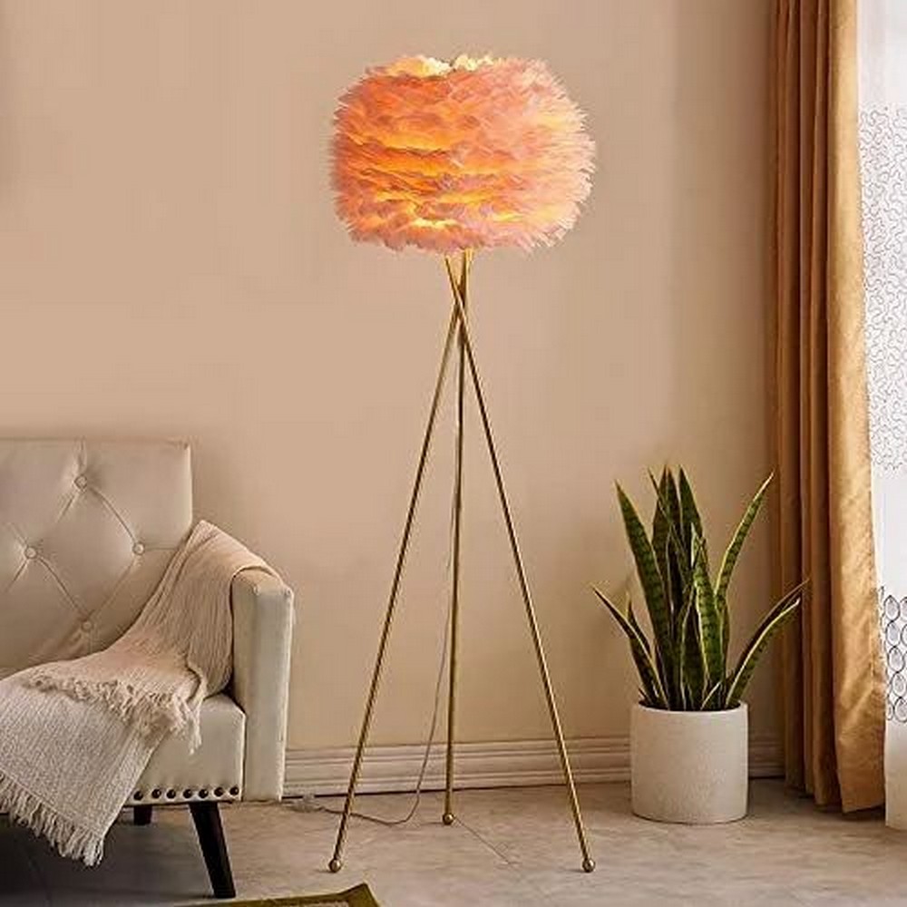 Tripod Feather Floor Lamp