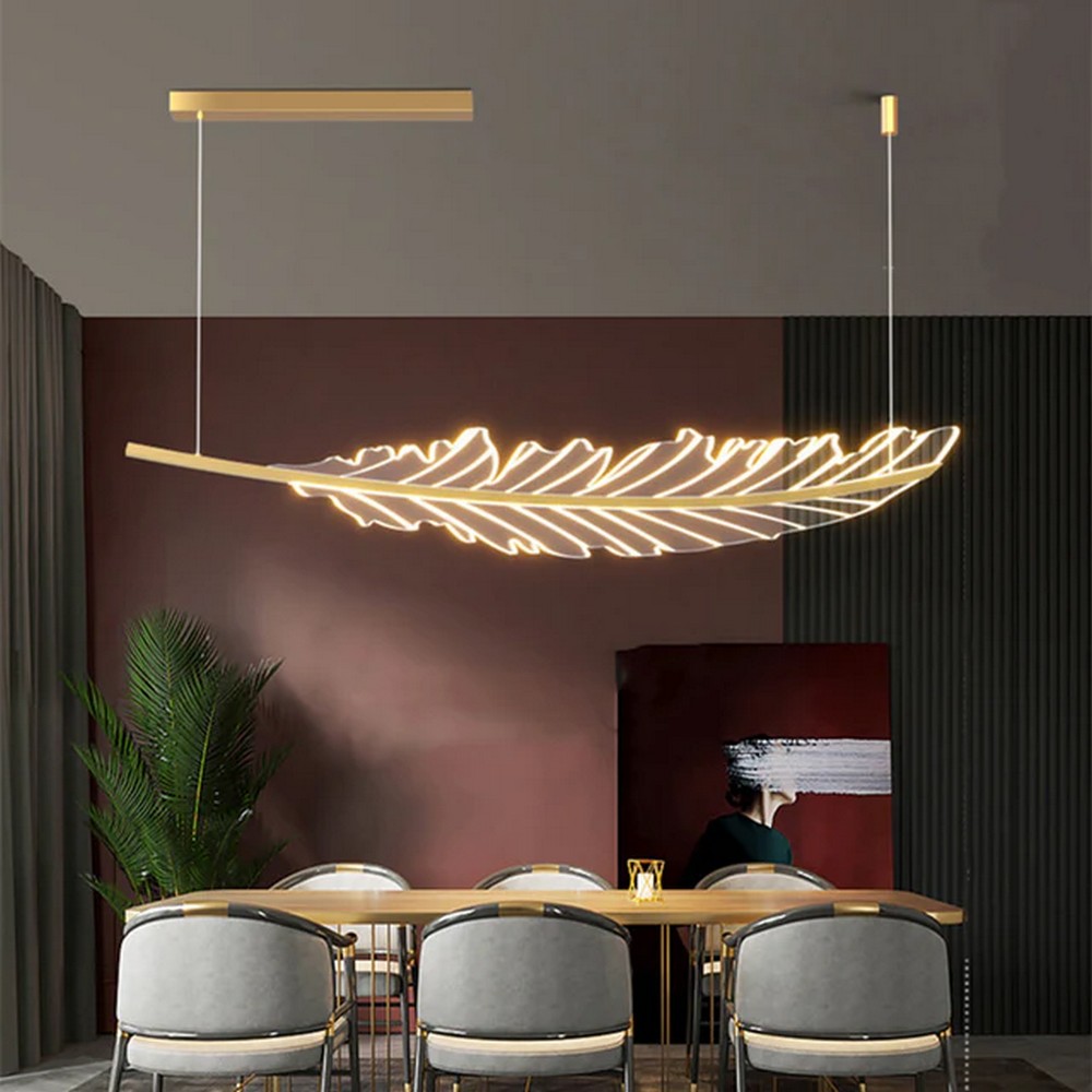 Golden Leaf Shaped Pendant
