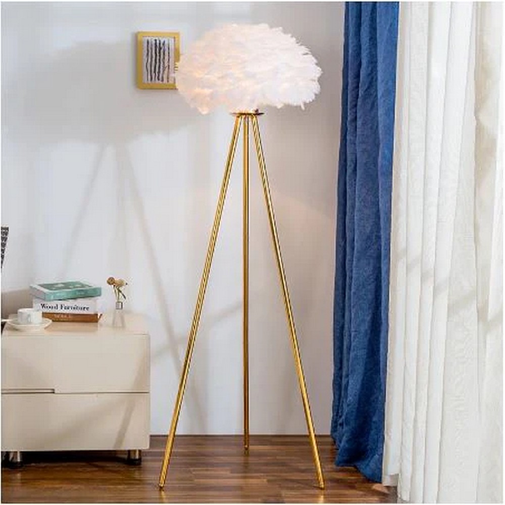 Tripod Feather Floor Lamp