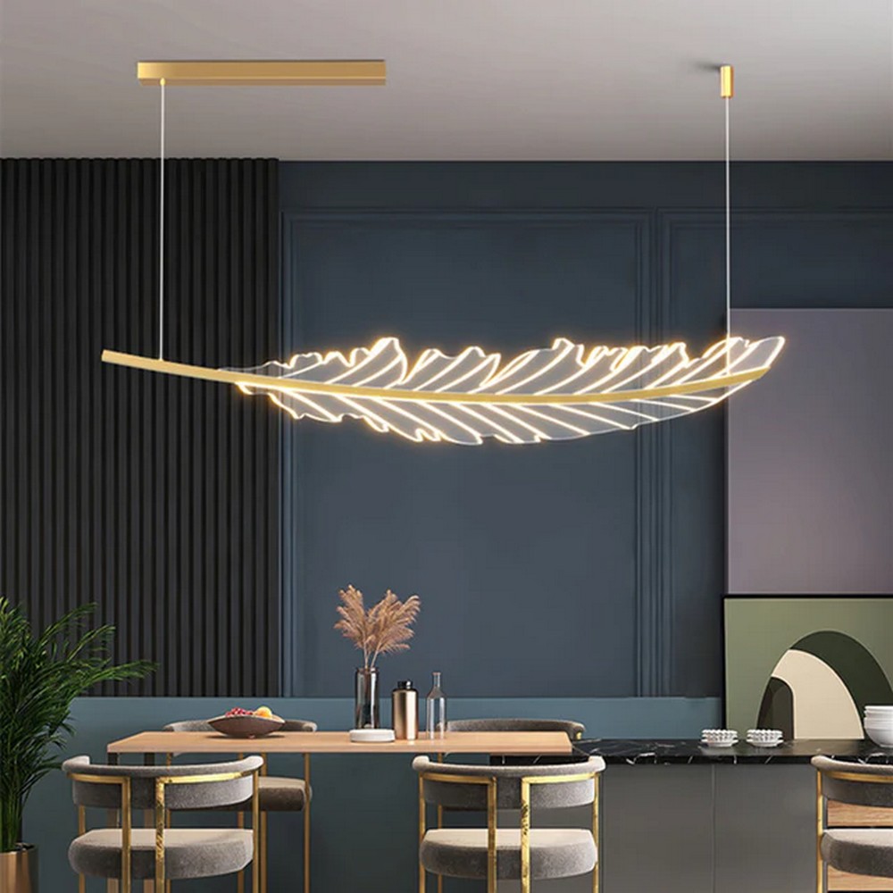 Golden Leaf Shaped Pendant