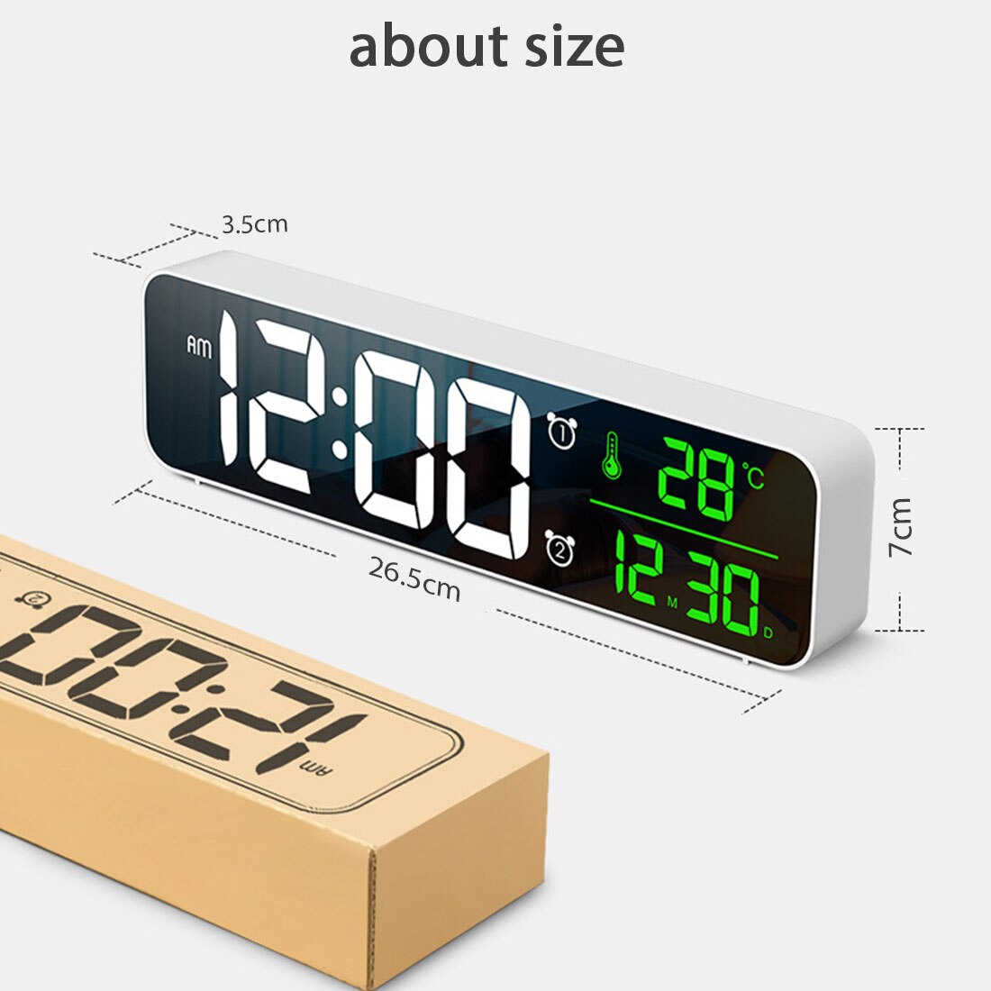 Digital Clock For Bedroom  High Definition LED Clock