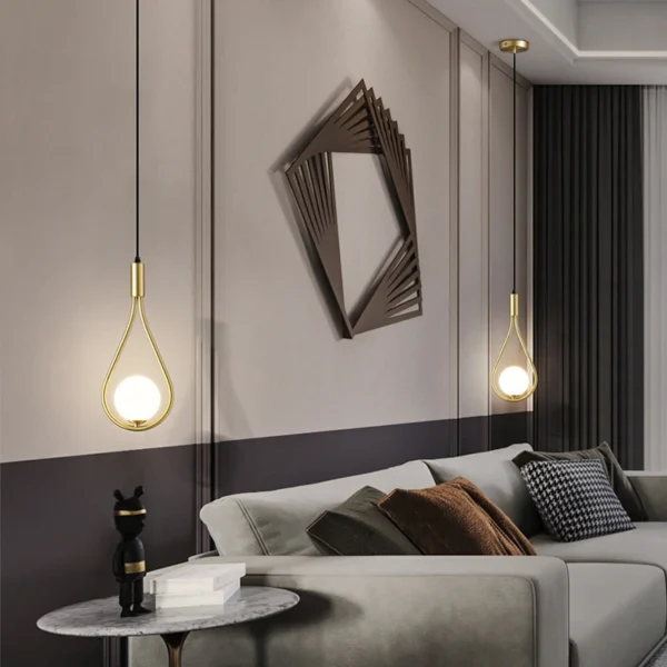 Glass ball brass pendant lighs Nordic bedroom bedside simple home decor Restaurant Bar hanging lamp.jpg Q90.jpg 1